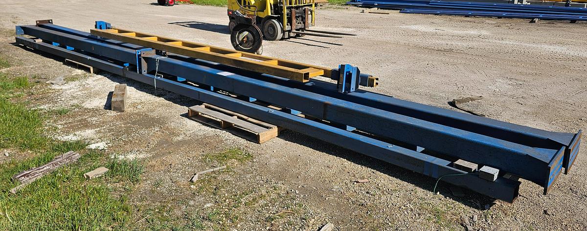 Used 4000 lb (2 Ton) 19.5' Span x 33' Runway Gorbel Freestanding Bridge Crane System & Hoist