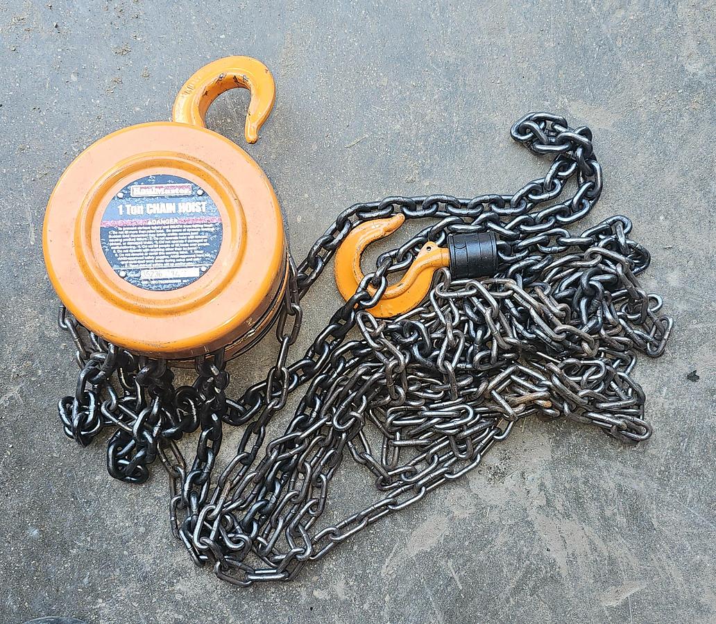 Used 1 Ton Gantries, Inc. Portable Adjustable Height Gantry Crane w/Electric & Manual Hoist