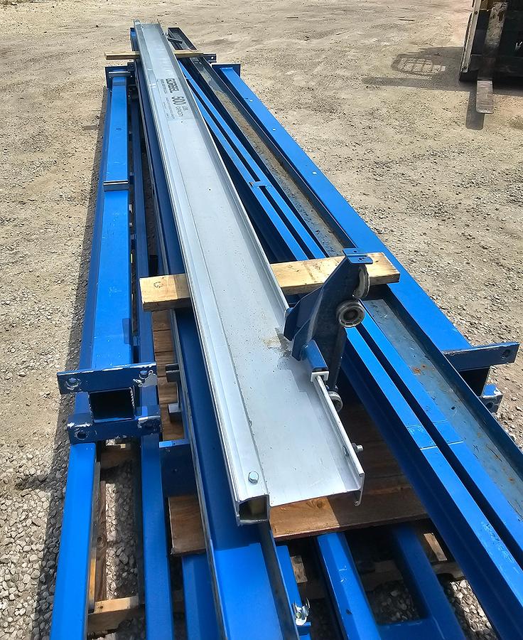 Used Gorbel 500 lb Freestanding Workstation Bridge Crane 18' Alum Bridge x 40' Runway w/ CM Hoist