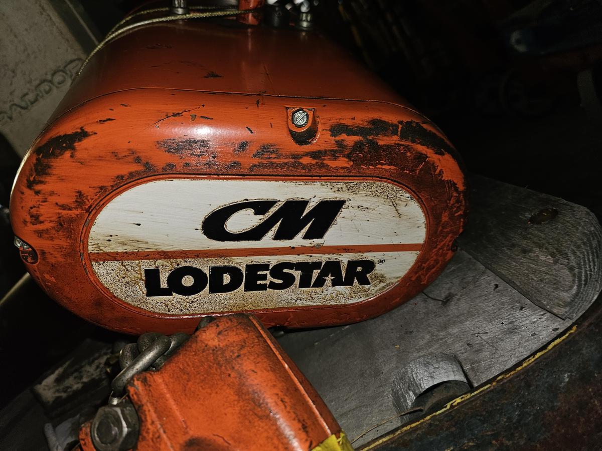 Used CM Lodestar Model RT-2 3 Ton Electric Chain Hoist 10' Lift 5.5/1.6 FPM 460V 3Ph