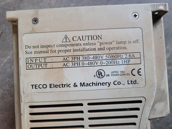 Used Teco Elevert MDRV-4007 Inverter 440V 0.75kW 1 HP