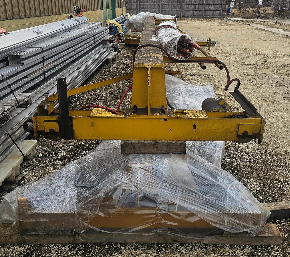 Used 35' Span x 105' Runway 3 Ton Uesco Double Bridge Freestanding Overhead Crane