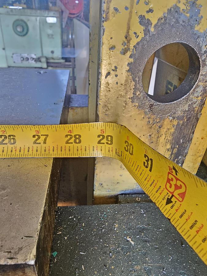 Used 50 Ton Enerpac Electric Over Hydraulic H-Frame Shop Press with Interchangeable Bits