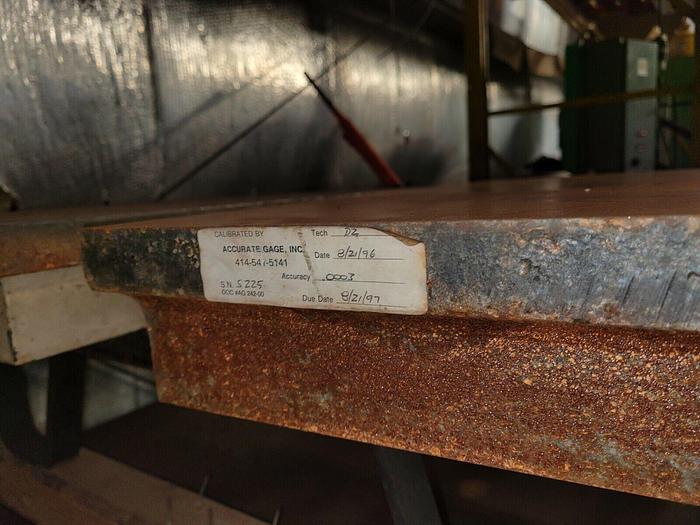 Used Accurate Gage Inc. 30" x 17.5" Cast Iron Inspection/Layout Table 1-1/4" Surface