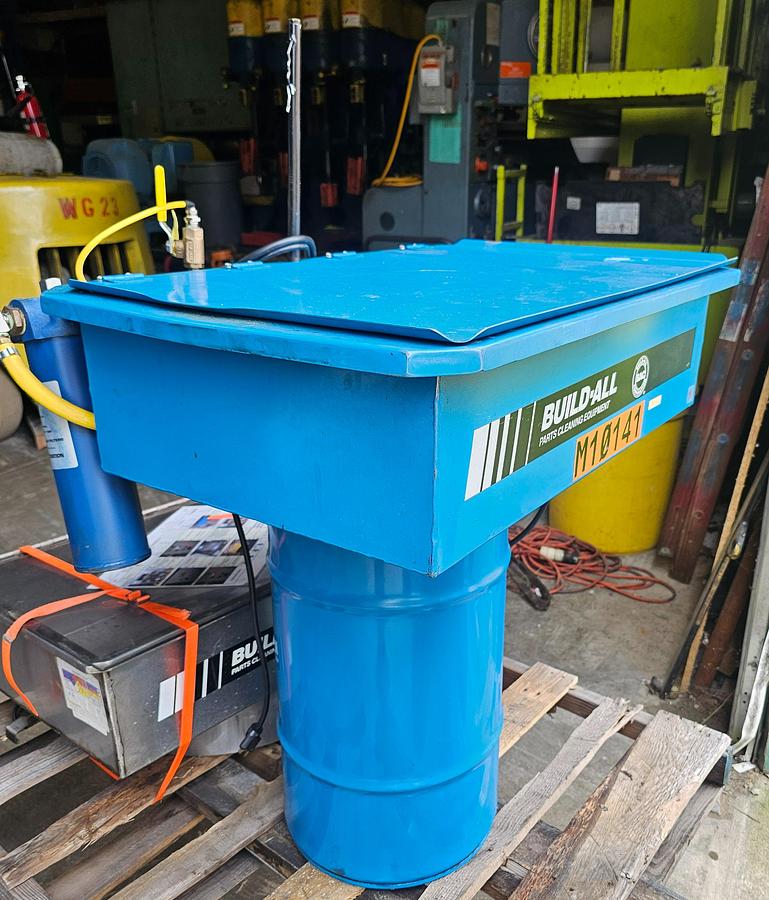 Used Build-All TKL16 14-Gal Drum-Mounted Solvent Parts Washer, 170 GPH, 120V