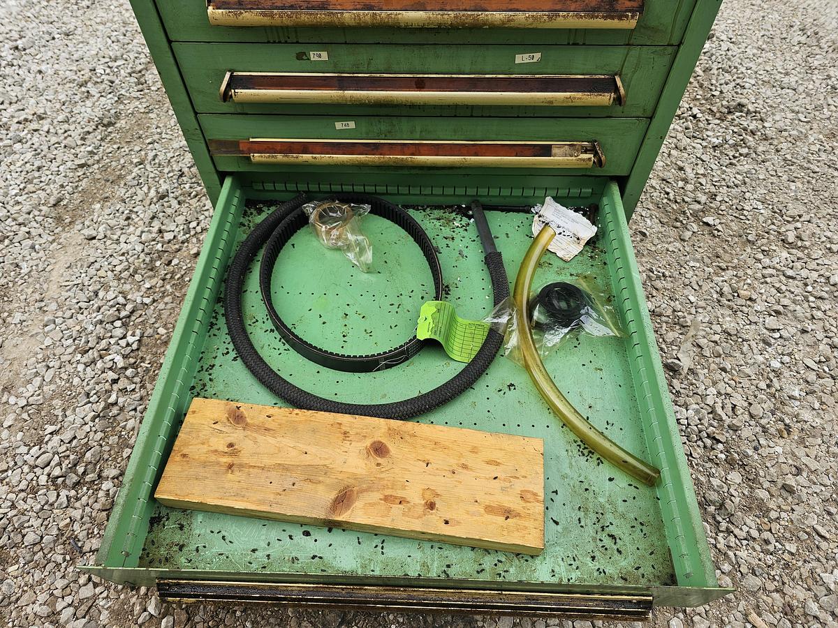 Used 12 Drawer Equipto Industrial Parts Storage Tooling Cabinet 30" x 28" x 57"