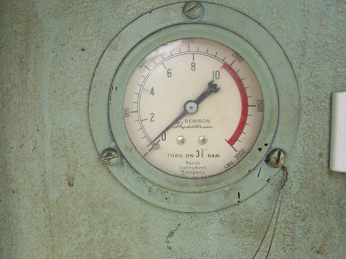 Used 10 Ton Denison C-Frame Hydraulic Multi-Press w/Safety Enclosure #T100LA72S210