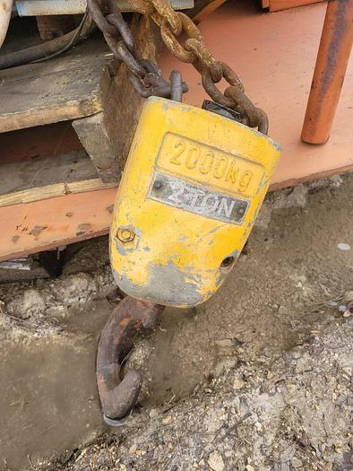 Used Bushman 2 Ton Freestanding Jib Crane 12' 3'' Under Beam 18' Span Demag Hoist