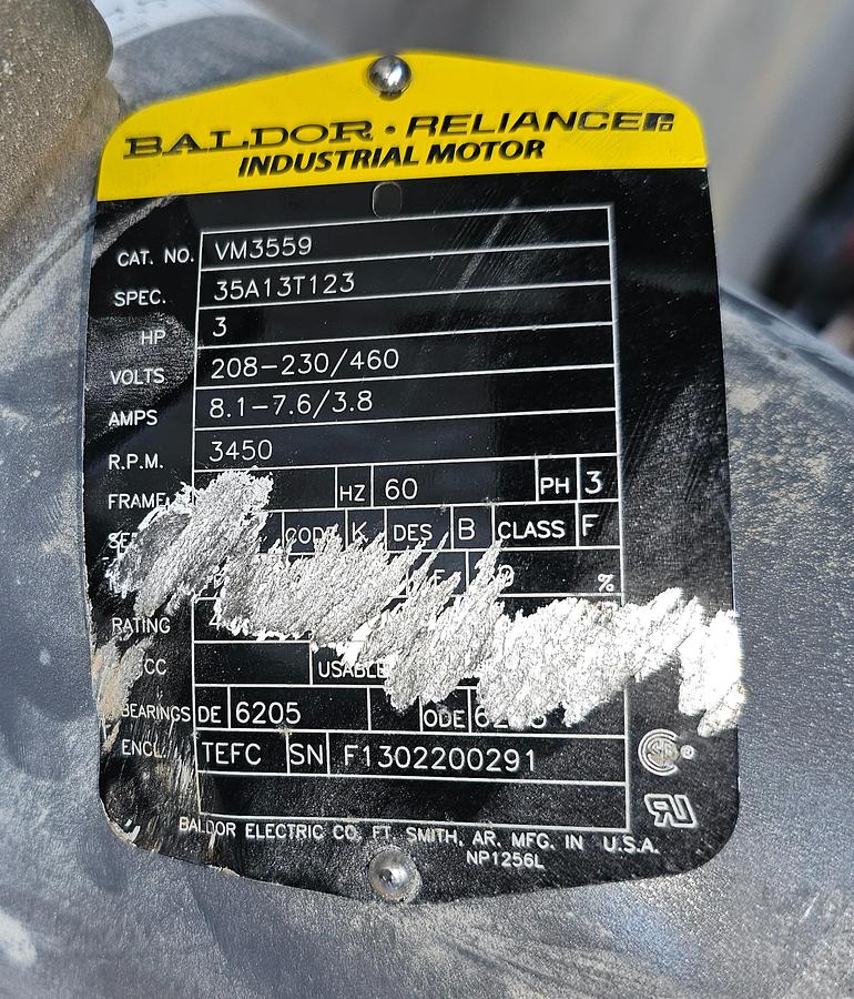 Used 3 Hp Goulds 5SV10FF4F20 Stainless e-SV Series Multi-Stage Pump 