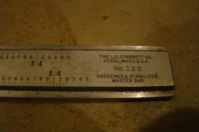 Used Starrett No.123 Master Vernier Caliper 14.5'' Measuring Length No Case
