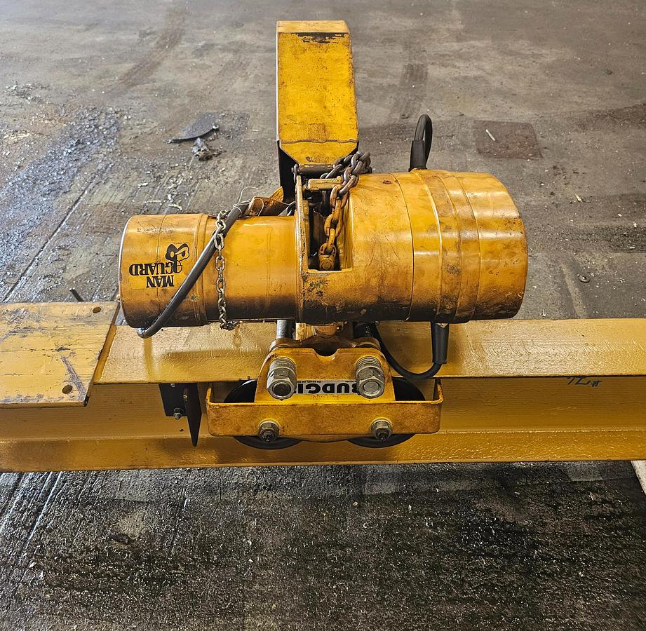 Used 2 Ton Contrx Cranes 17' Span Fixed Height Gantry Crane & Budgit Electric Hoist
