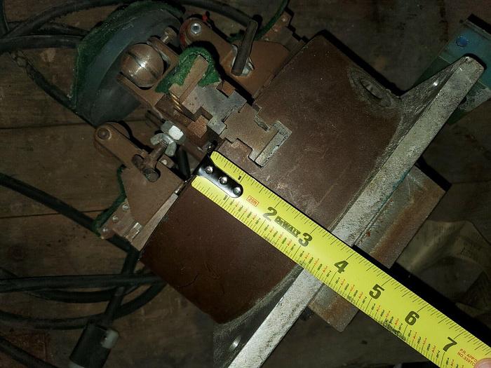 Used 10'' 4-Jaw Self Centering Lathe Chuck with Custom Mounting and Fixture