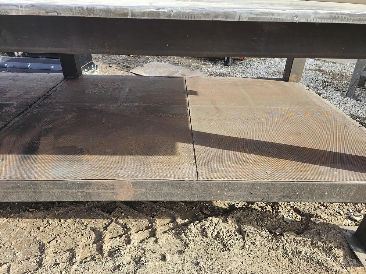 Used 12' x 5' Heavy-Duty Steel Fabrication Table | 1" Thick Top | 36" Height