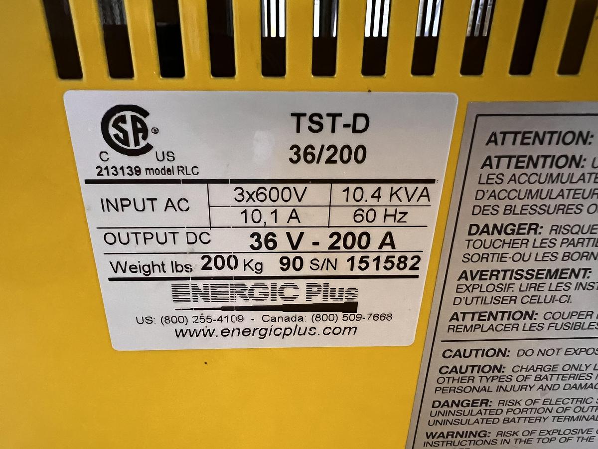 Used 2007 Toyota 7FBCU45 3 Stage Electric Forklift 36 Volt 187" Lift & Energic Plus Charger