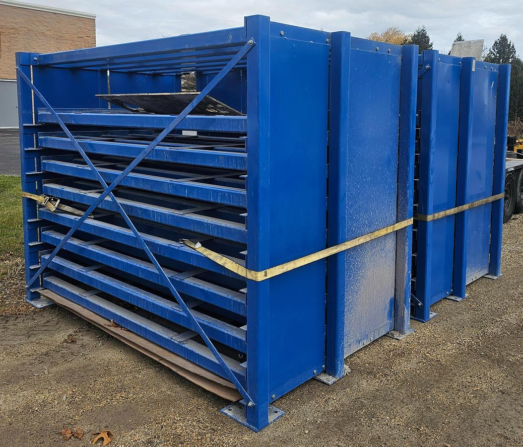 Used 5,500 lb Shelf Capacity Engineered Handling Systems 48" x 99" Sheet Metal Storage Rack System - 8 Shelf