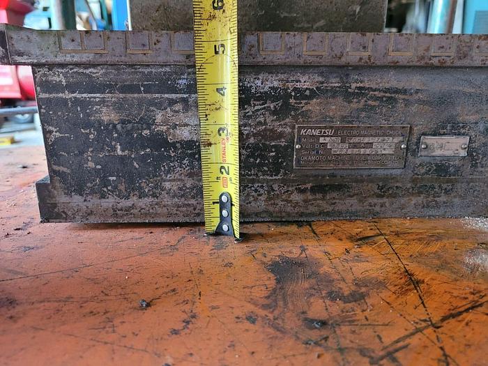 Used 12” x 20” Kanetsu Electro Magnetic Chuck KCT-3050S87977 w/Okamoto Controller