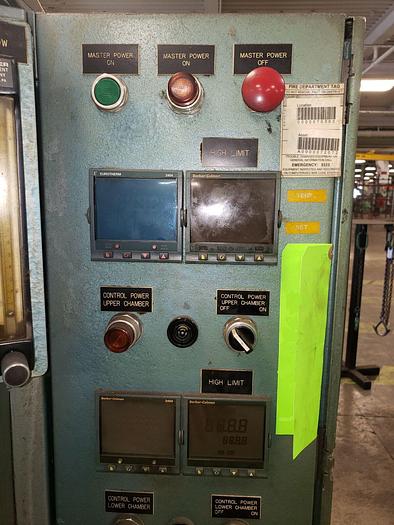 Used Electra Dual Chamber 2100*F Inert Gas Electric HeatTreat Furnace 18T x 25W x 25″Dp