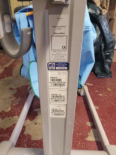 Used ARJO Tempo Portable Cordless Power Patient Lift 440lb Capacity
