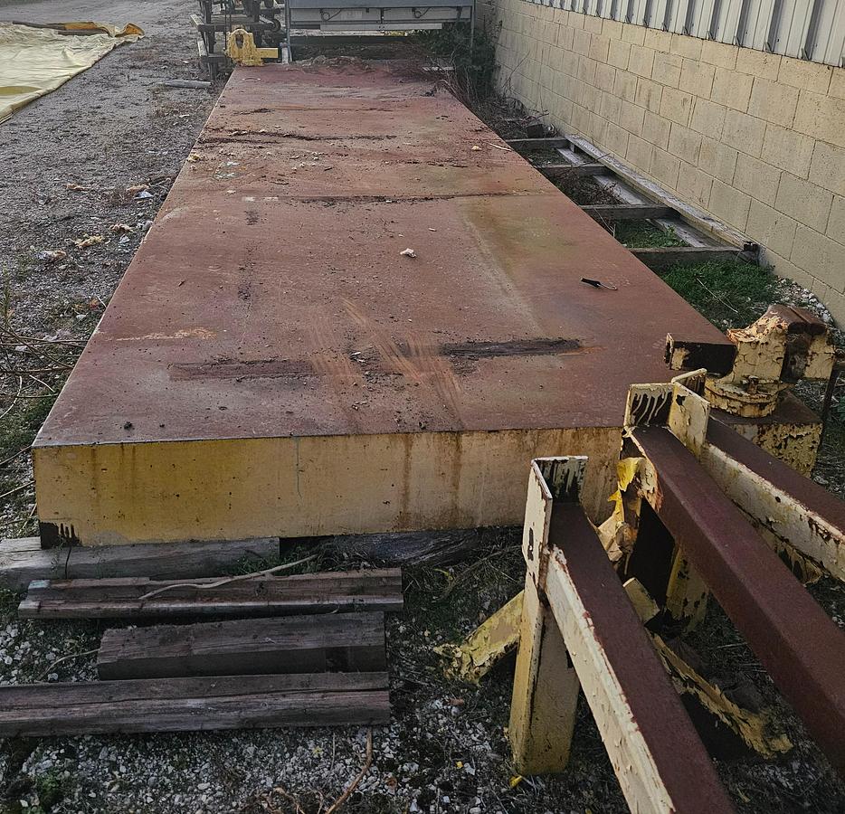 Used 300" Long x 83" Wide x 1-3/4" Thick H.D. Steel Surface Set-up/Welding/Work Table