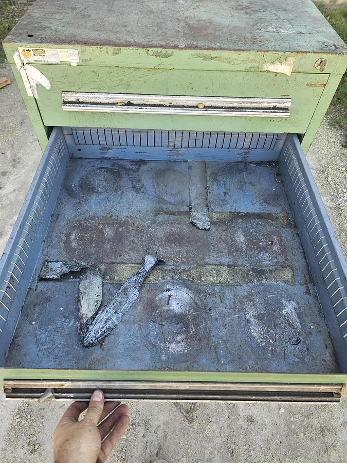 Used Stanley Vidmar 6 Drawer Modular Tooling Cabinet 30" x 27.5" x 44" Industrial Green