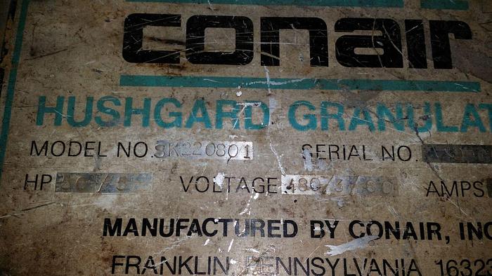 Used Conair 75 Hp “Hushgard” Plastics Granulator #SK220801 w/75 Hp VEM Electric Motor