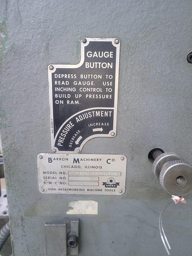 Used Denison Hydraulic 8 Ton Multipress 10” Stroke 6” Throat 7.5 Hp Motor