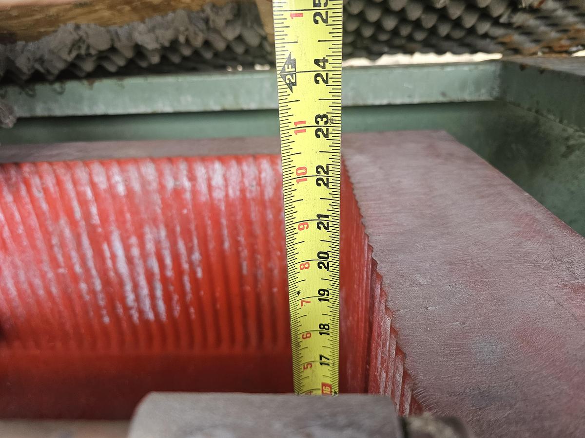 Used Almco #V32 - 32 Cubic Ft Vibratory Tub Finishing Machine A1 Liner 180" x 16" x 20" Deep