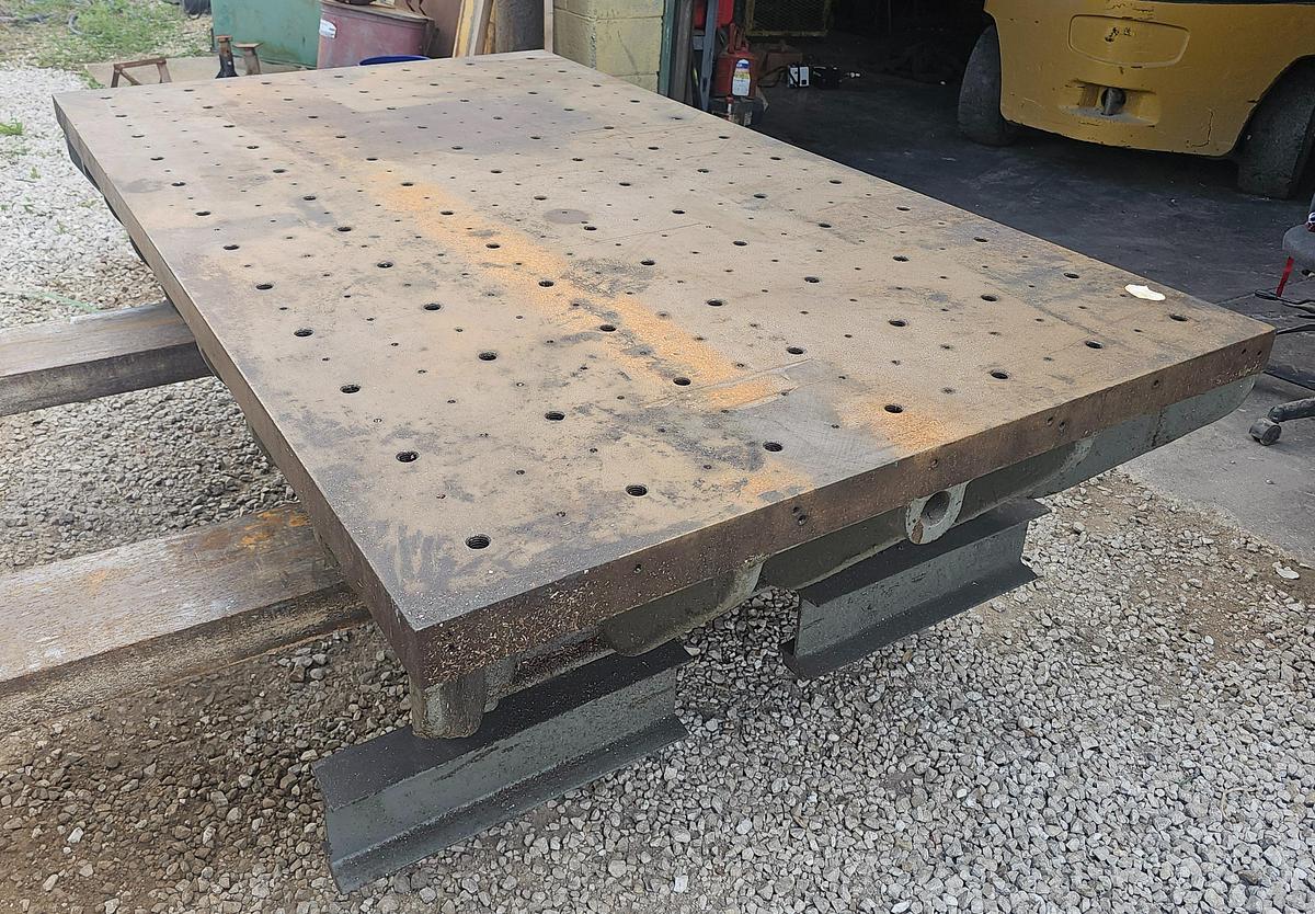 Used 6' x 42" Heavy Duty 2" Thick Top Cast Iron Setup Fixture Table