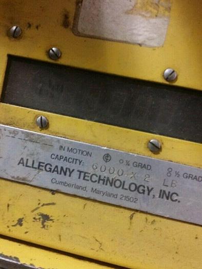 Used Allegany Tech Inc. “CheckMate” 6,000 lb Electronic Crane Scale #MP-2