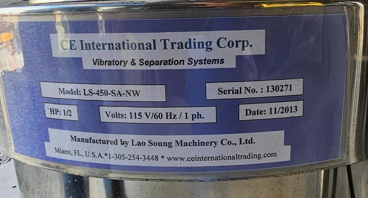 Used CE International LS-450-SA-NW Portable Vibratory Separation System