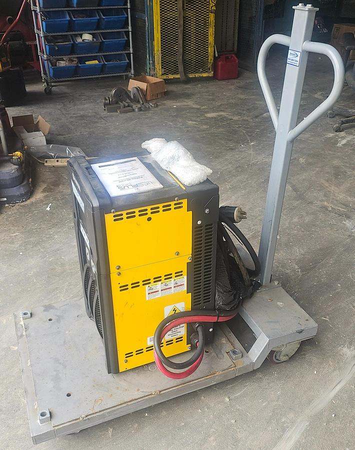 Used Hawker Multi-Volt LPM3-48C-180Y Lead Acid Forklift Battery Charger 24/36/48V on Cart 