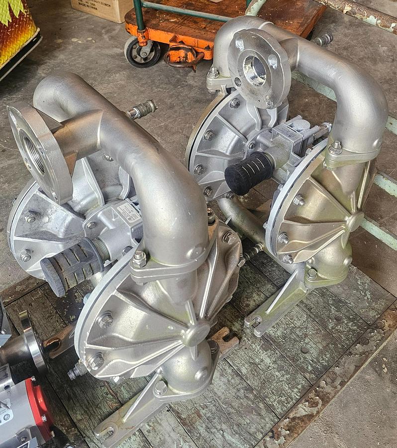 Used 2019 All-Flo A200 2" Stainless Steel Diaphragm Pump A200-CA3-SS3E-B70 (190 GPM)