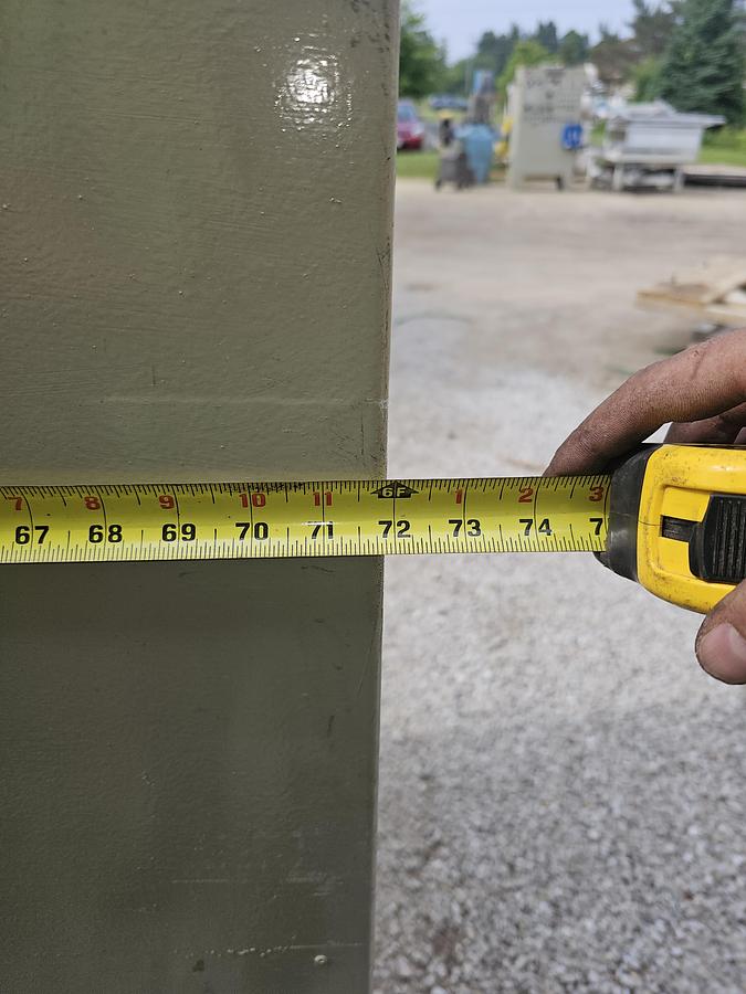 Used 72" x 16" Twin Door Heavy Duty Electrical Control Enclosure Cabinet 