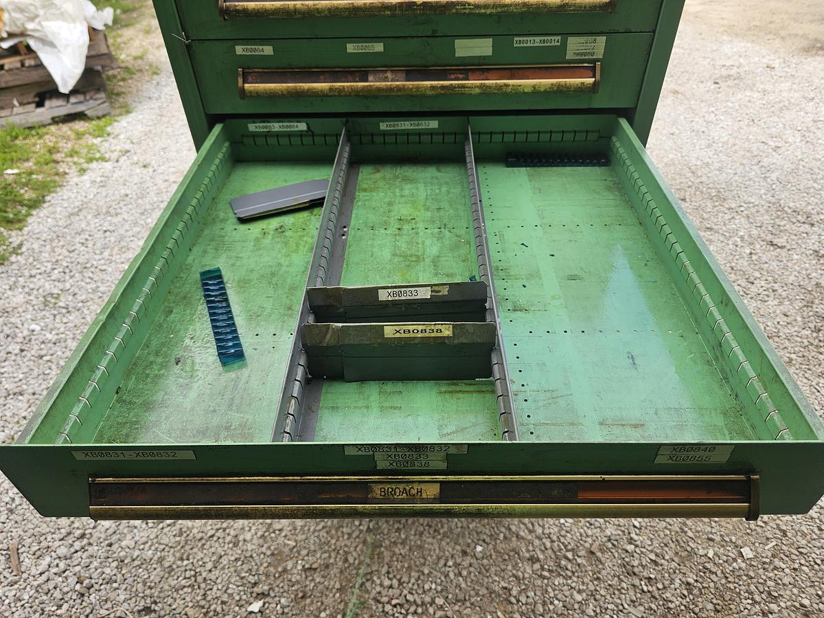 Used 12 Drawer Equipto Industrial Parts Storage Tooling Cabinet 30" x 28" x 57"