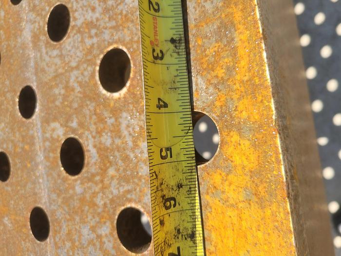 Used 54.5” x 117.5” Acorn Style Steel Welding Platen Table 1 1/8” Diameter Holes w/Taper