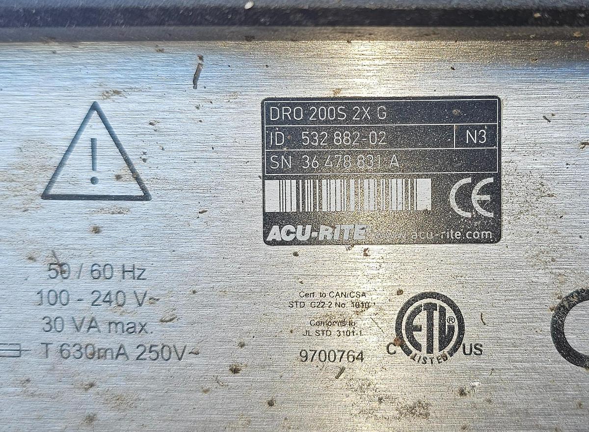 Used 2012 3 Hp ACER E-Mill EVS-3VSII Knee Mill , 9" x 49" Table Acurite DRO