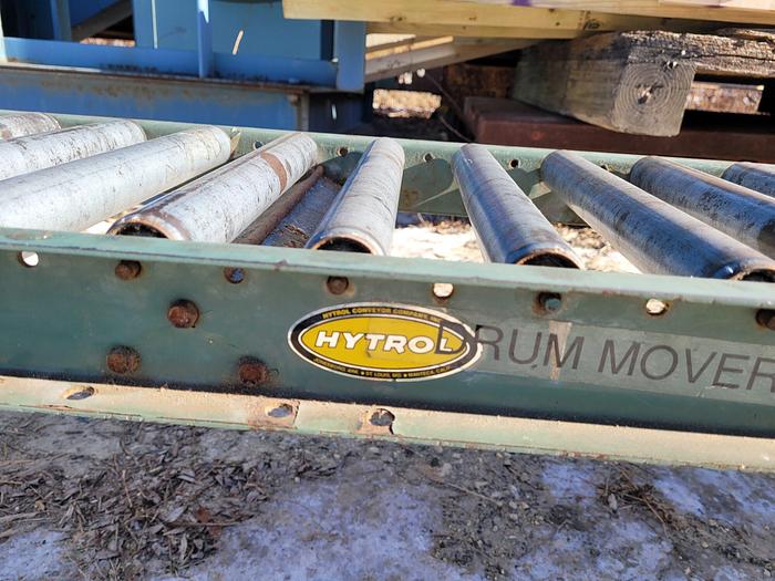 Used 10′ x 15” Wide Hytrol Gravity Feed Roller Conveyor 1 3/4” Dia. Rollers