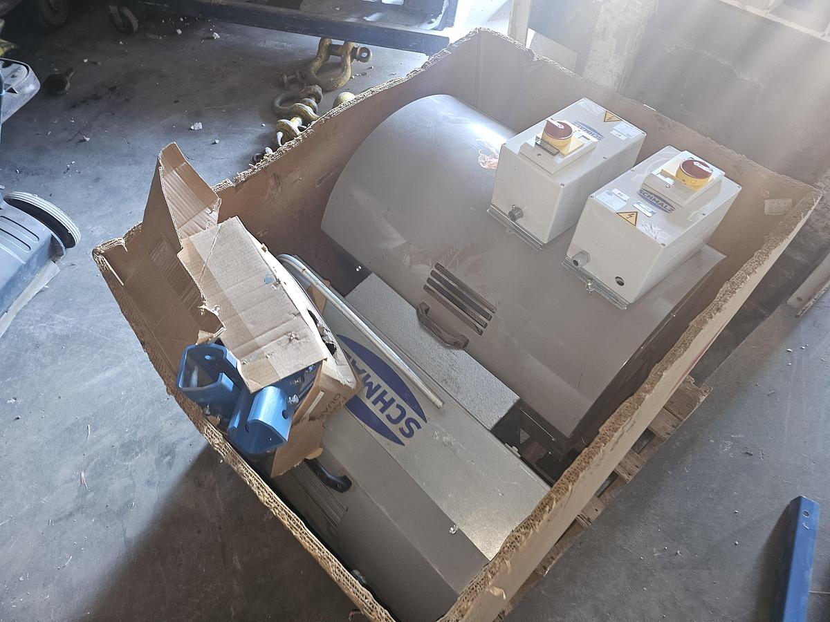 Used 250# Gorbel Twin Bridge Freestanding Crane 26' Span x 45' Runway w/ Schmalz 50 Kg Vacuum Lift Systems 