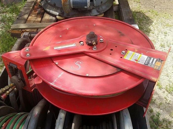 Used Reelcraft 2-Line #TW84000-OLPT 200 PSI, 1/4" x 100' Oxy/LP/Acetylene Gas Hoses