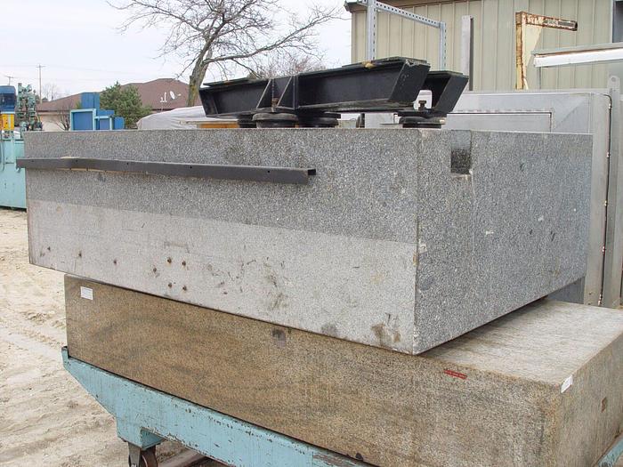 Used 55” x 80” x 24” thick GRADE “A” Granite CMM Base/Table w/Cushion Mount Pads