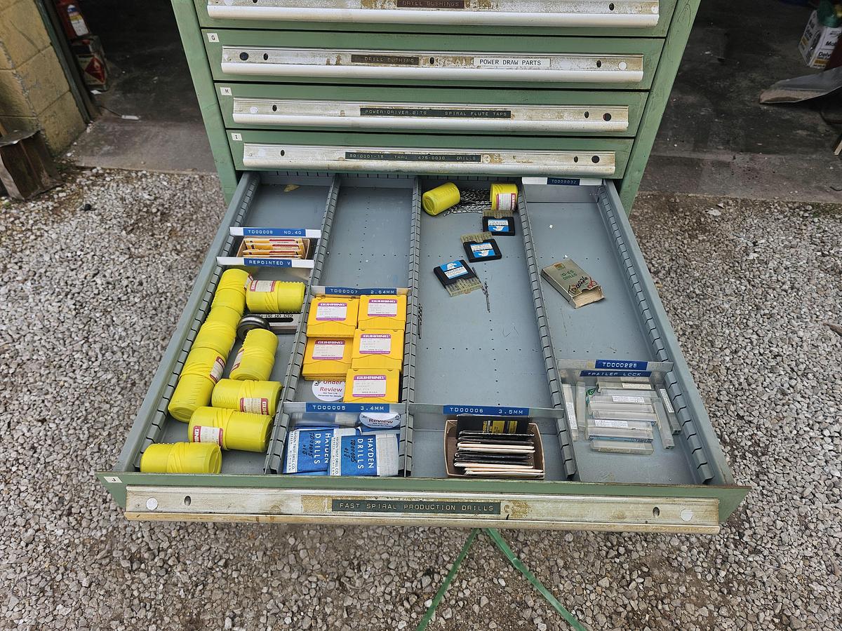 Used 16 Drawer Nu-Era Automator Modular Ball Bearing Tooling Cabinet 28.5" x 28.5" x 60"