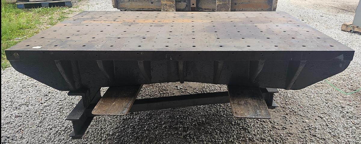 Used 6' x 42" Heavy Duty 2" Thick Top Cast Iron Setup Fixture Table