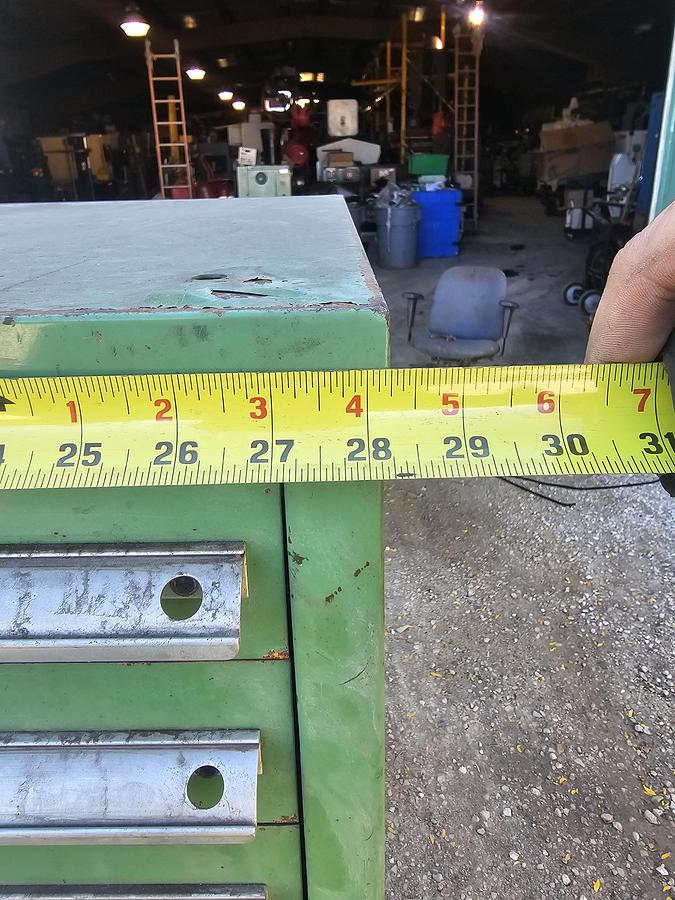 Used Vintage 15 Drawer Equipto Industrial Tooling Cabinet 28" x 28" x 60" Green