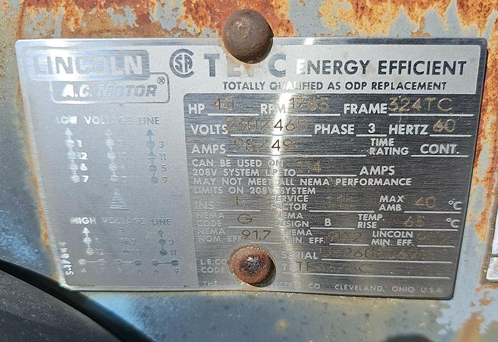 Used 40 Horsepower Northern, Inc. CPL-10585 Hydraulic Pump & Motor