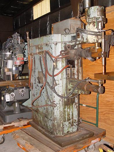 Used Sciaky 100 KVA 240 Volt 1 ph Press Type Spot Welder w/Entron Solid State Control