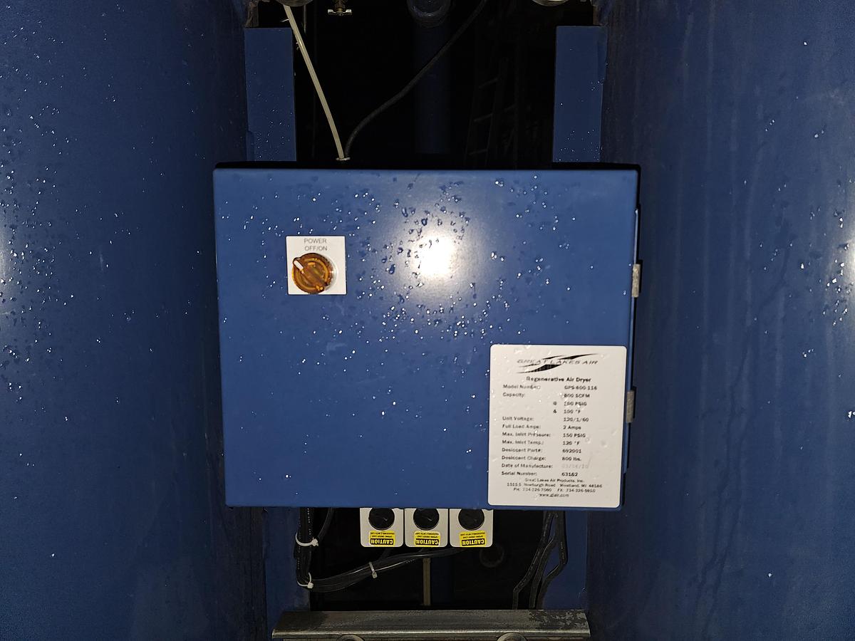 Used 2020 Great Lakes GPS-800-116 Regenerative Desiccant Air Dryer | 800 CFM | -40°F Dewpoint