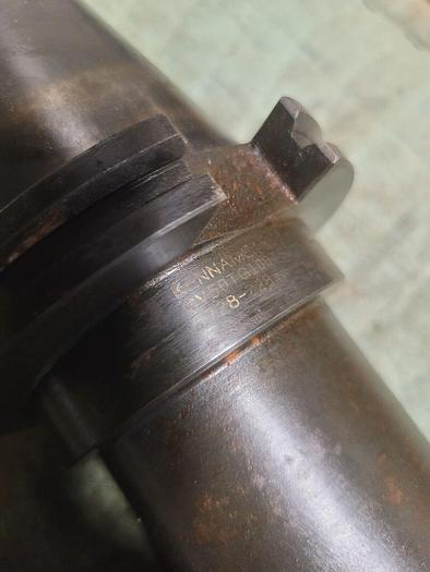 Used Kennametal CAT50 Collet Chuck Tool Holder CV50TG100 & Cutter