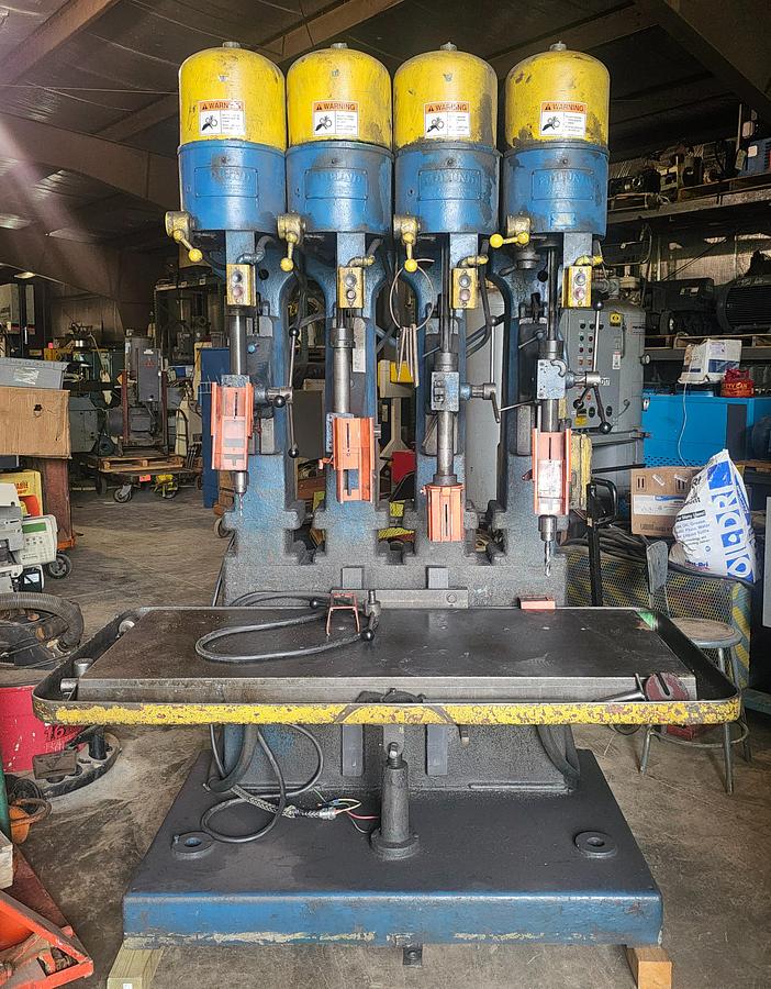 Used 24" Swing Edlund 2F12 Multi Spindle Gang Drilling Machine 