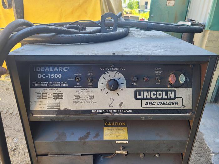 Used Lincoln Arc Welder Idealarc DC-1500 Sub-Arc Welding Power Source