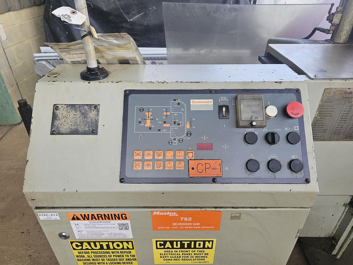 Used 11.8" x 11.8" Behringer HBP303A Automatic Twin Column Horizontal Bandsaw